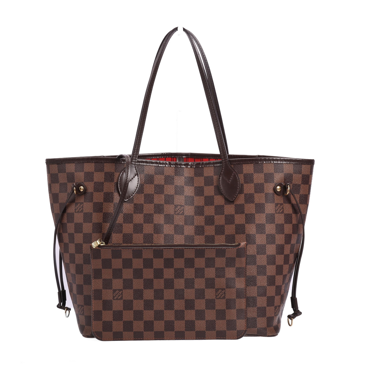 Pre-owned Louis Vuitton Coated Canvas Shoulder Bags Neverfull Brown 47540821