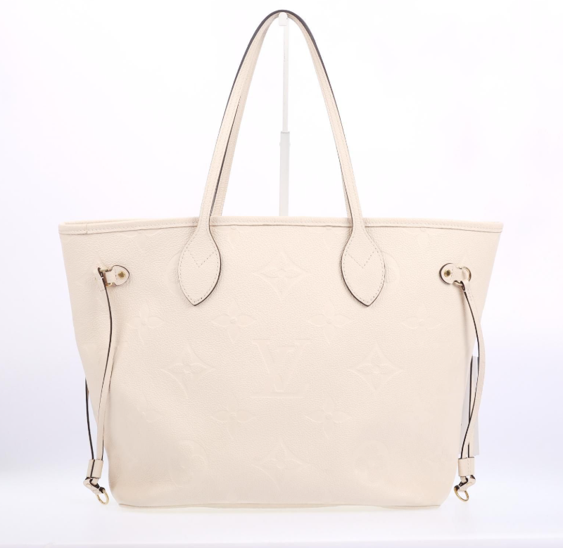 Pre-Owned Louis Vuitton Neverfull Cream Monogram Empreinte Calfskin Shoulder Bag 32529540