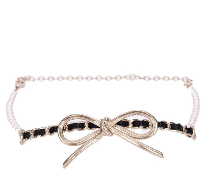 Pre-Owned Chanel Gold Tone Pearl Metal Necklace 14077987 C