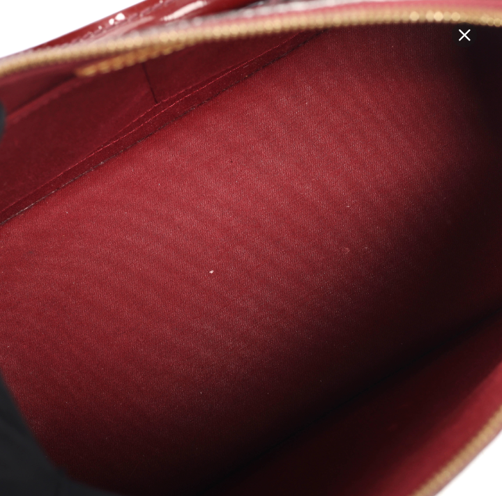 Pre-owned Louis Vuitton Patent Leather Top Handle Bag Alma Burgundy 13210462