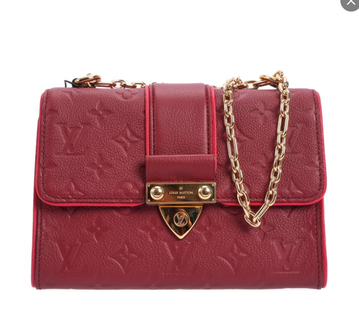 Pre-owned Louis Vuitton Calfskin Crossbody Bags Saint Sulpice Burgundy 68654282