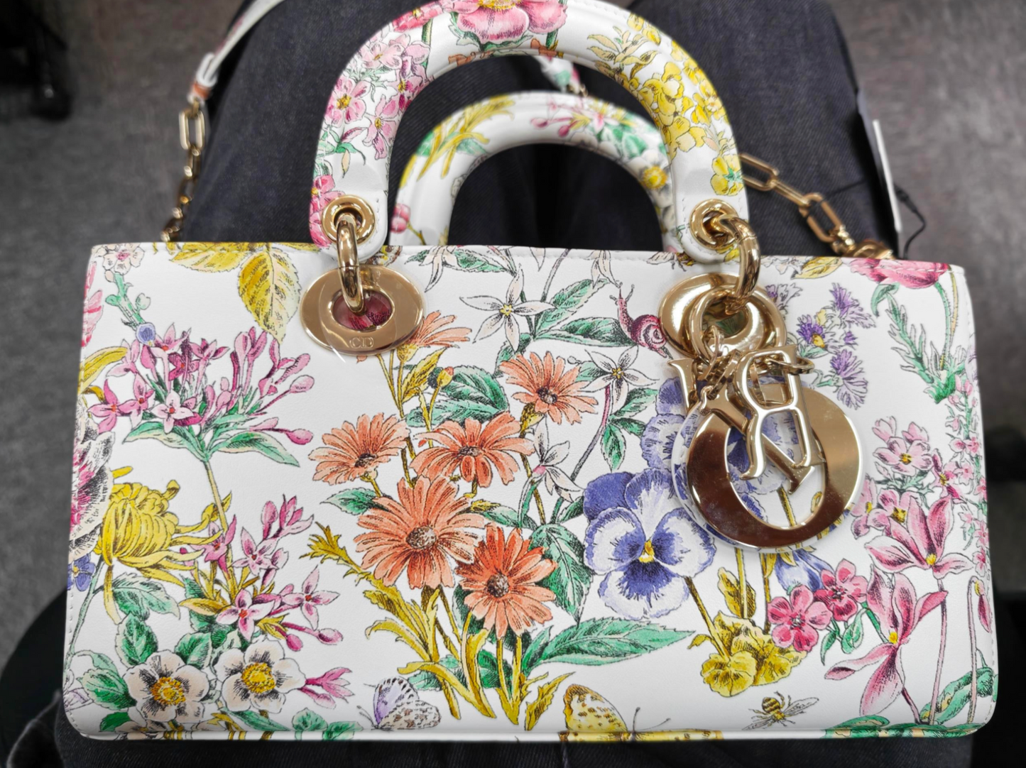 Pre-owned Dior Lady D-joy white Leather Bag 69366903