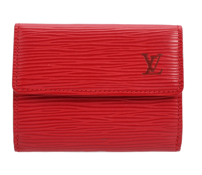 Pre-owned Louis Vuittion Epi Calfskin Leather Wallet Louis Vuitton Epi Red Calfskin 82740337