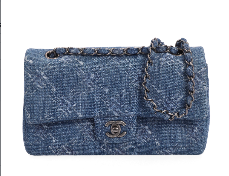 Pre-owned Chanel Damin Medium Classic Flap Shoulder Bag 76548166