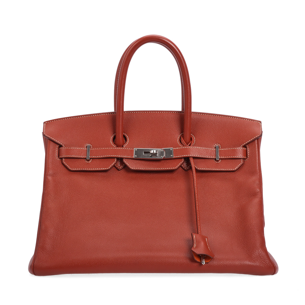 Pre-Owned Hermès Birkin Rouge Calfskin Top Handle Bag 21018303