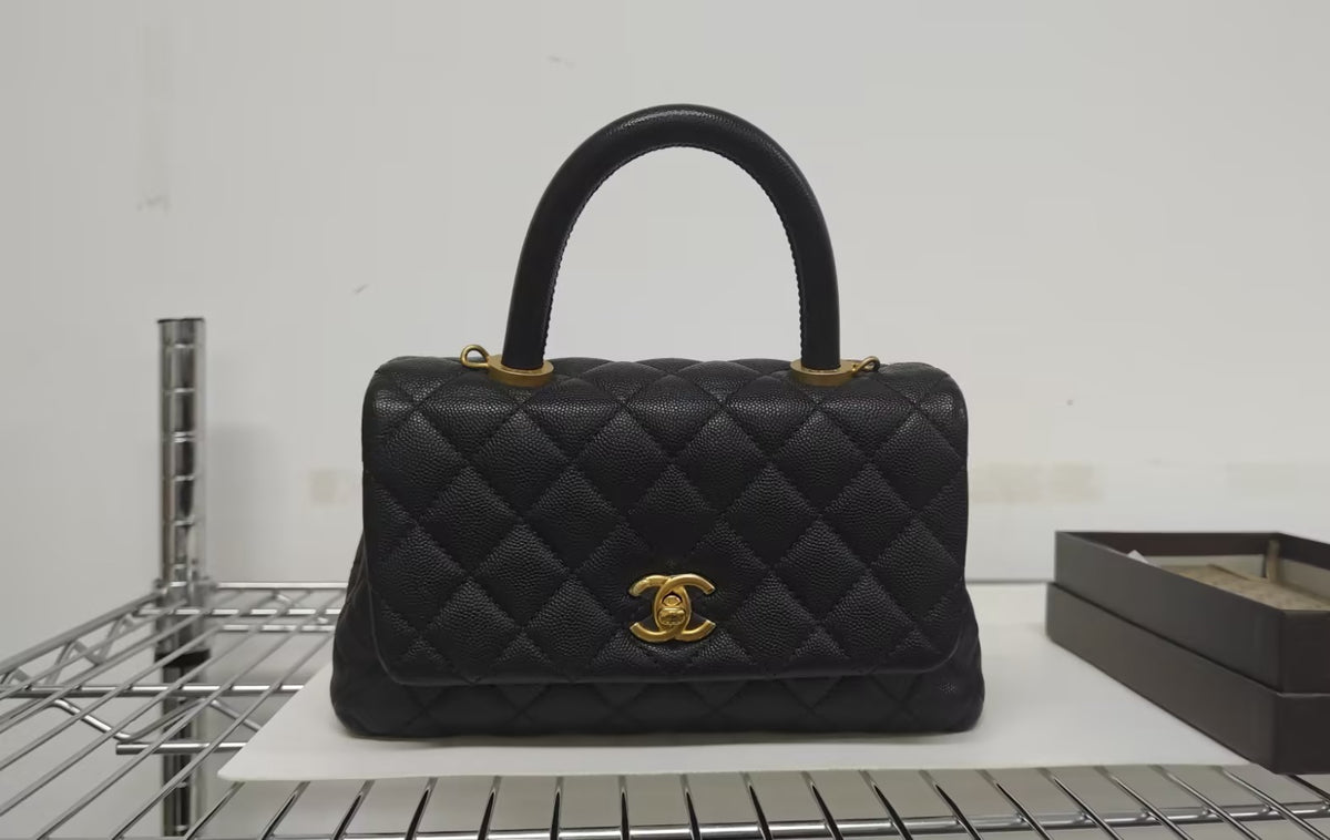 Pre-owned Chanel Black COCO Handle Shoulder Bag 88376586