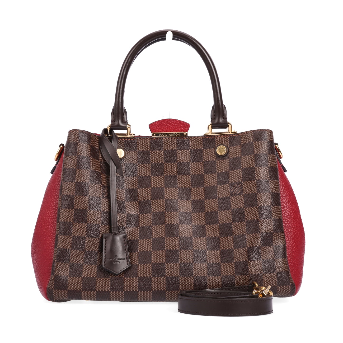 Pre-Owned Louis Vuitton Brittany Damier Ebene Brown Coated Canvas Shoulder Bag 41759190
