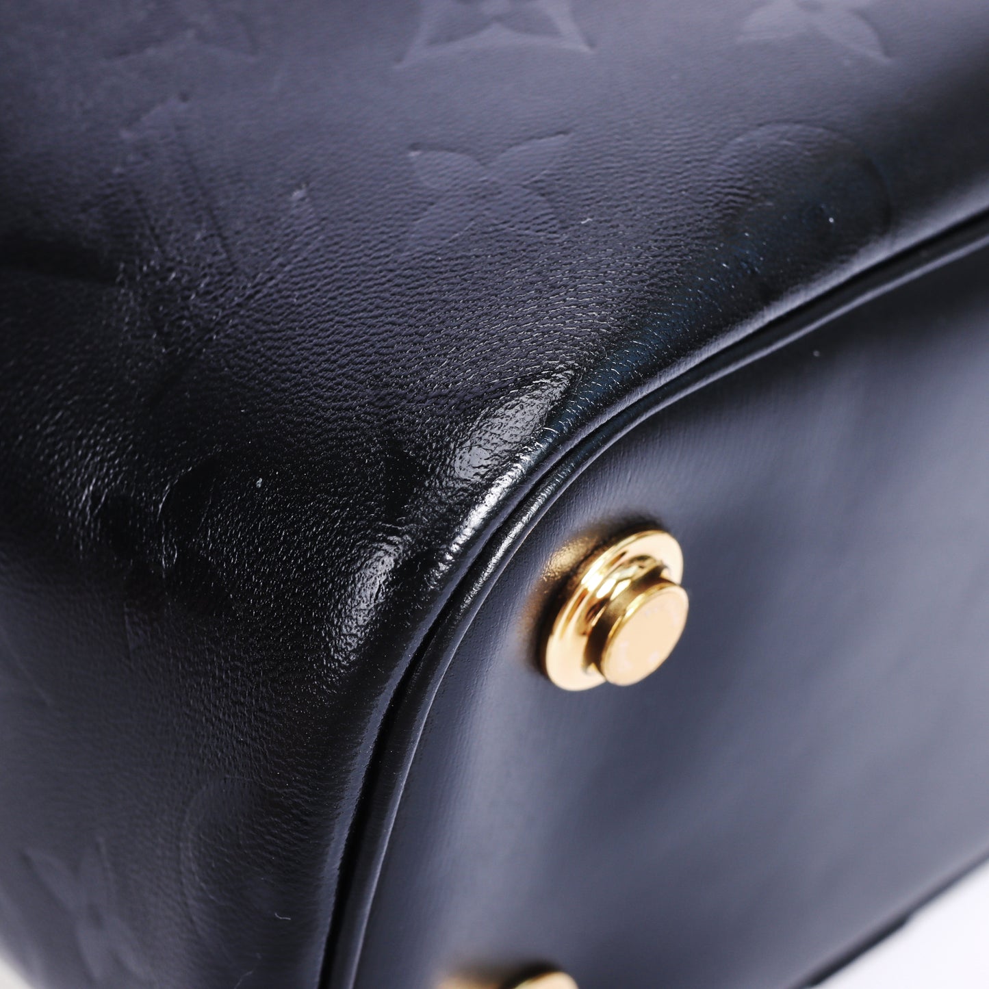 Pre-Owned Louis Vuitton Vanity PM Black Monogram Lambskin Leather Handbag 47793499