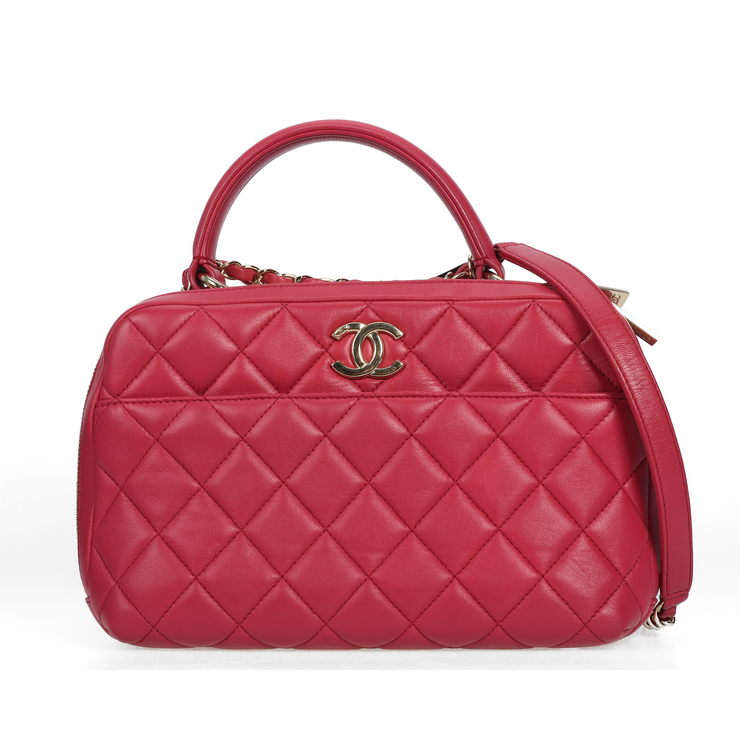 Pre-owned CHANEL Calfskin Shoulder Bags Pink 54082445