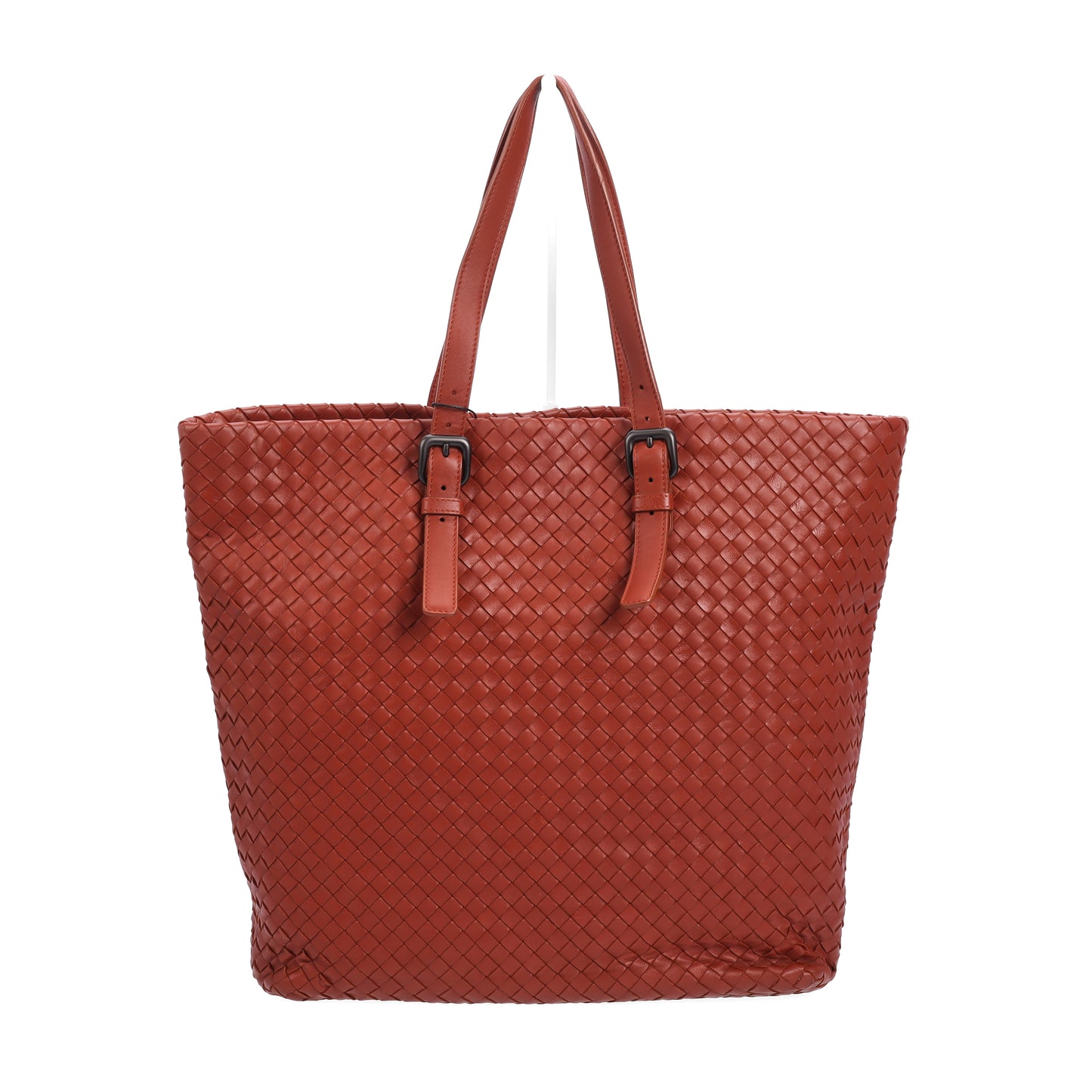 Pre-Owned Bottega Veneta Dark Orange Intrecciato Leather Shoulder Bag 59231449