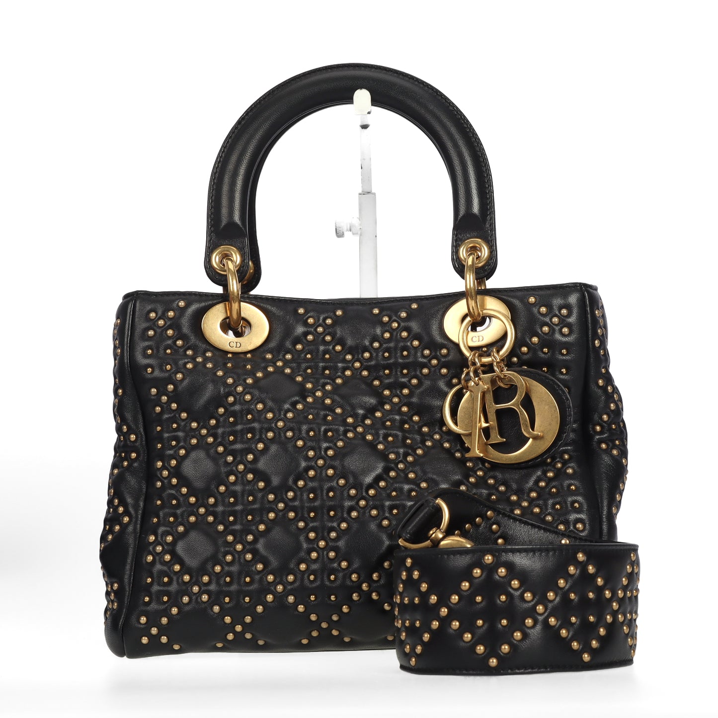 Pre-Owned Dior Lady Black Lambskin Crossbody Bag 64745617