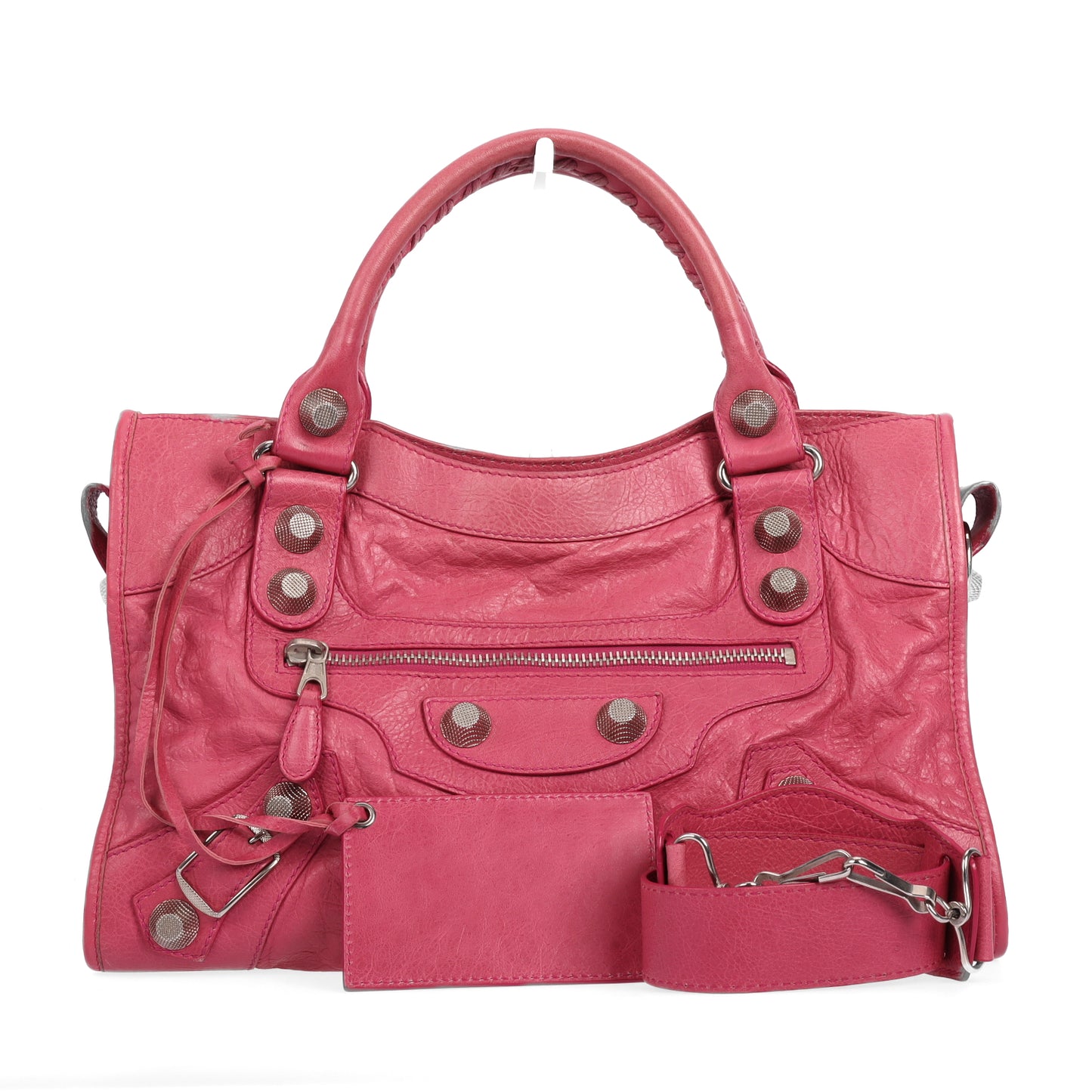 Pre-Owned Balenciaga City Pink Calfskin Shoulder Bag 65836299