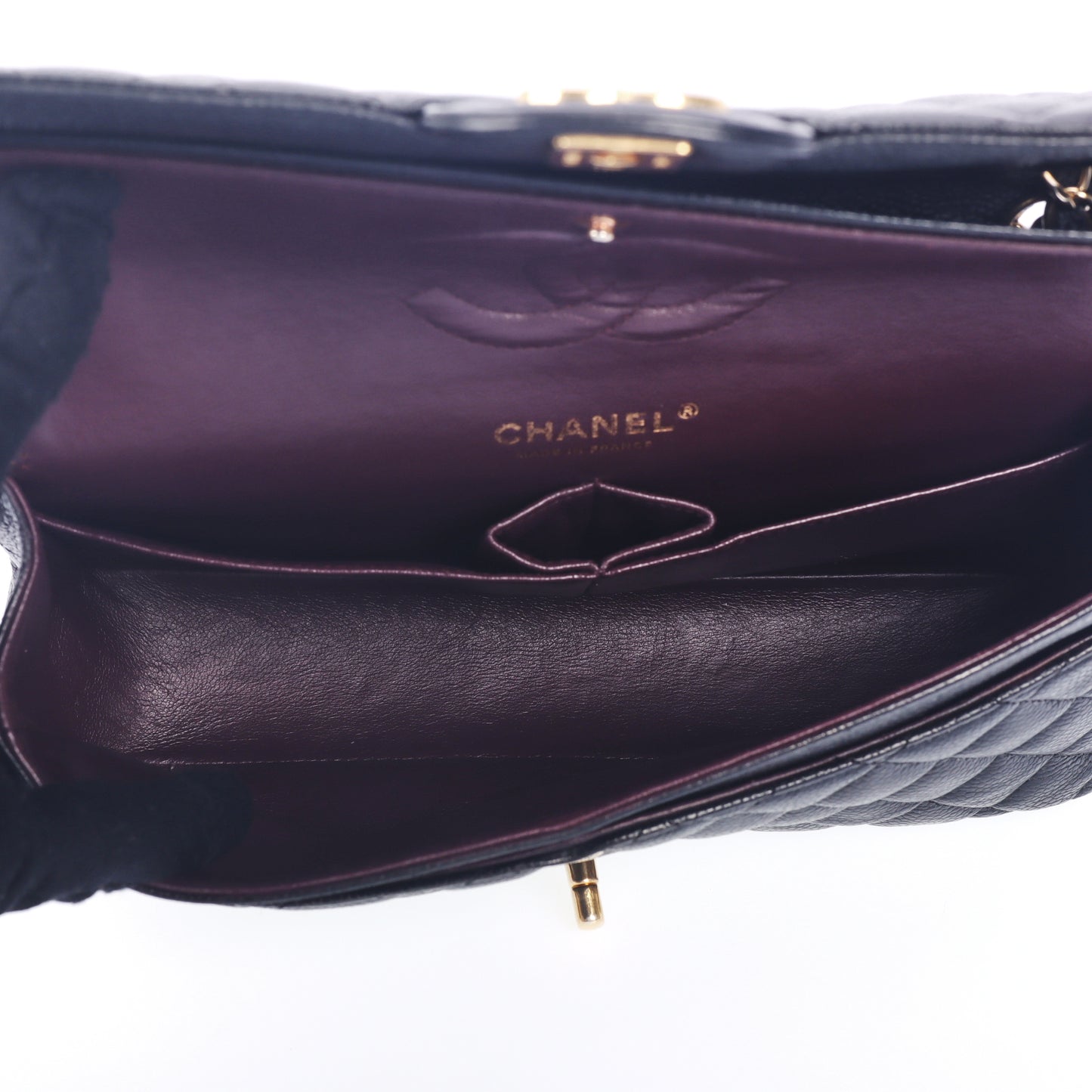 Pre-Owned Chanel Classic Flap Black Quilted Calfskin Leather Shoulder Bag 71417597