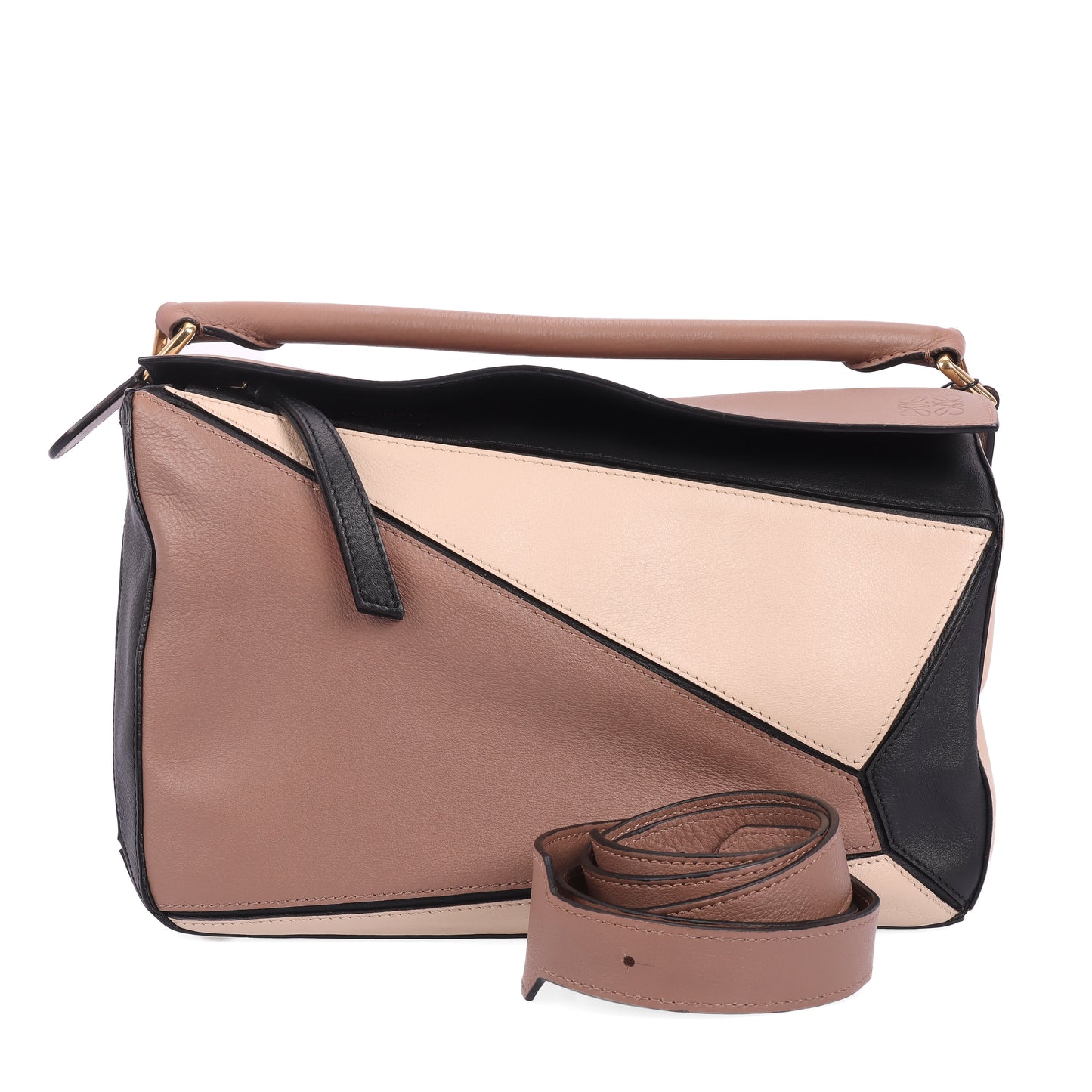 Pre-Owned Loewe Puzzle Multicolor Calfskin Shoulder Bag 74081920
