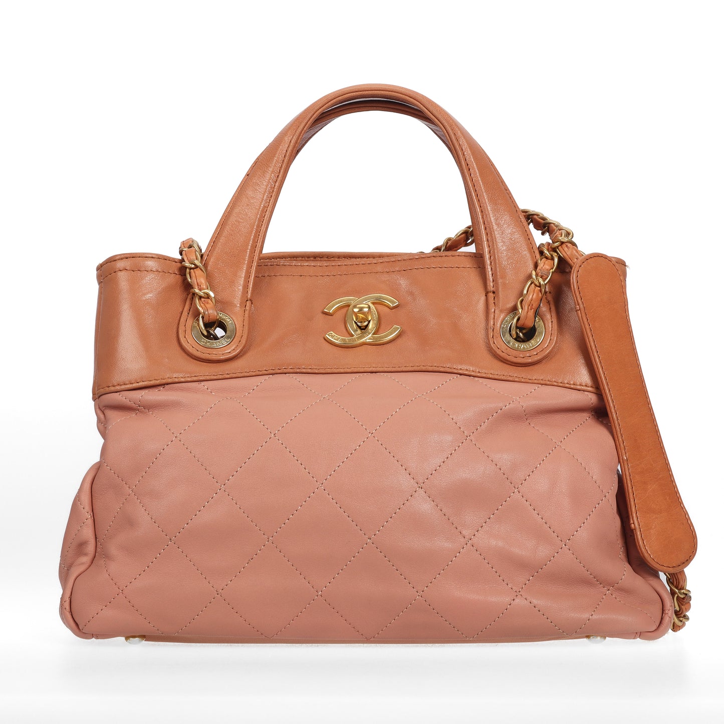 Pre-Owned Chanel Pink Leather Shoulder Bag 74888209