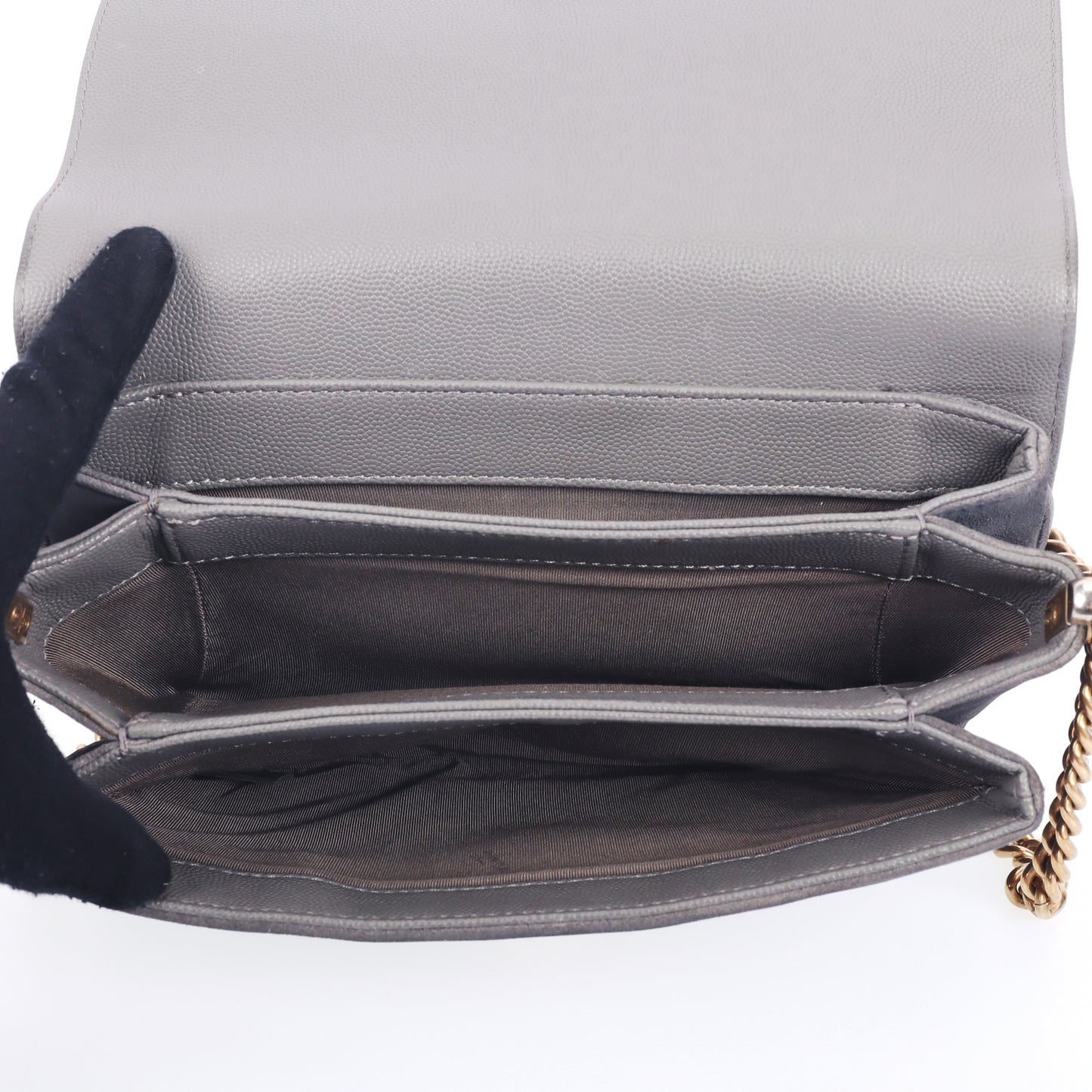 Pre-Owned Chanel Coco Flap Grey Quilted Calfskin Leather Shoulder Bag 80702523 c