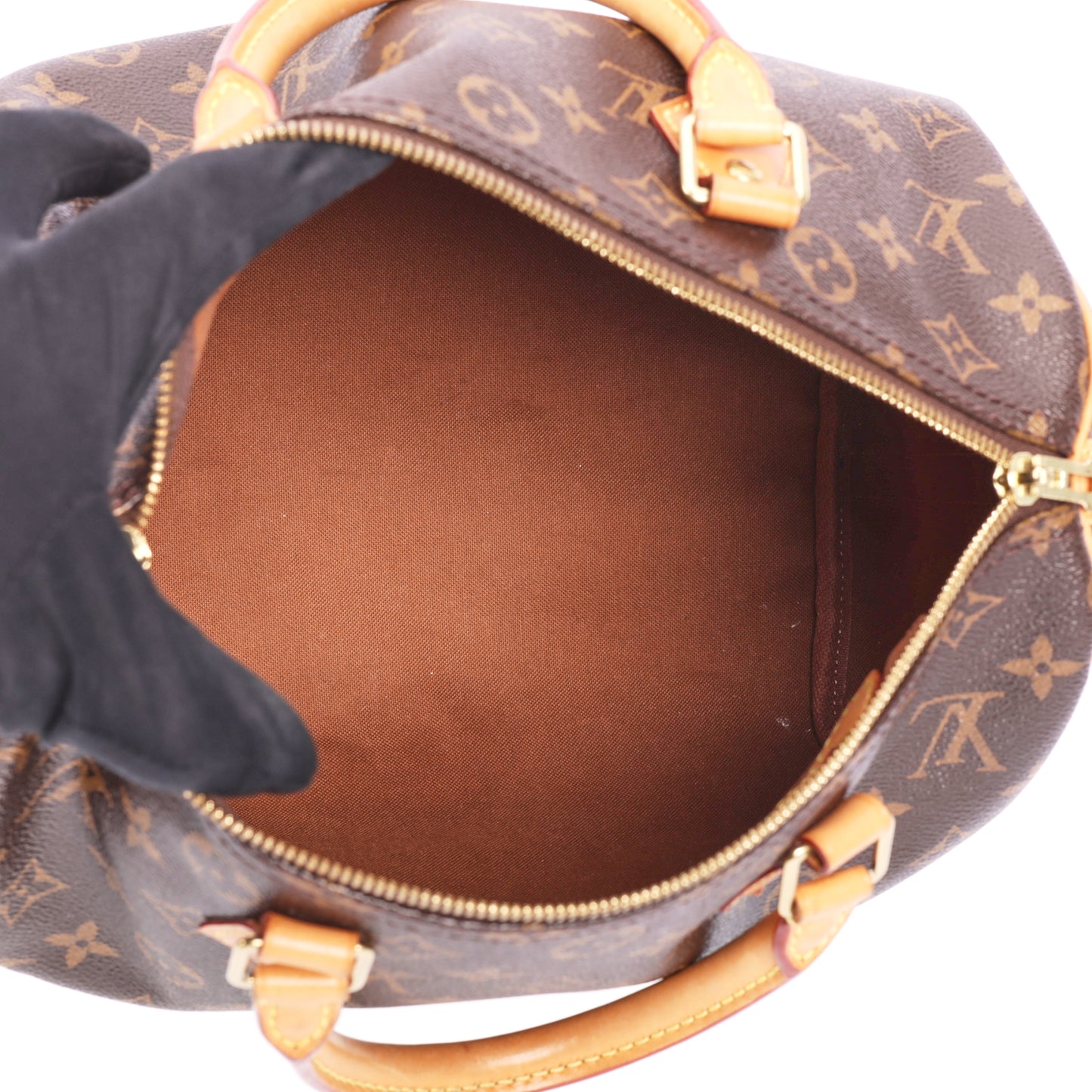 Pre-Owned Louis Vuitton Speedy Bandouliere Brown Monogram Coated Canvas Crossbody Bag 83707426