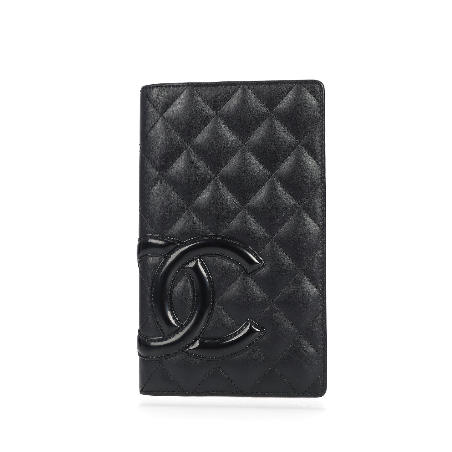 Pre-Owned Chanel Cambon Black Calfskin Leather Wallet 91221107