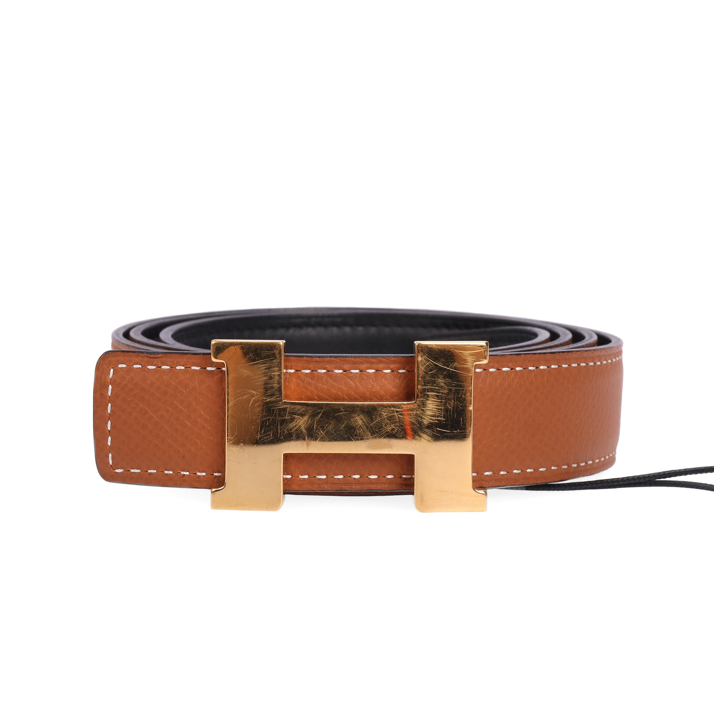 Hermes H Size 85 Brown Calfskin Belt 82513660 hz