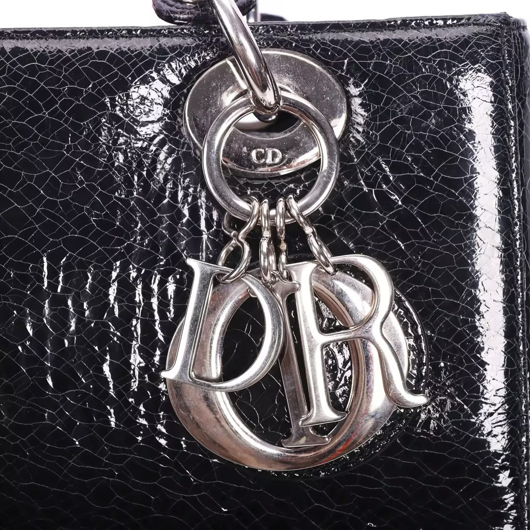 Pre-Owned Dior lady swan calfskin crossbody bag 71832803