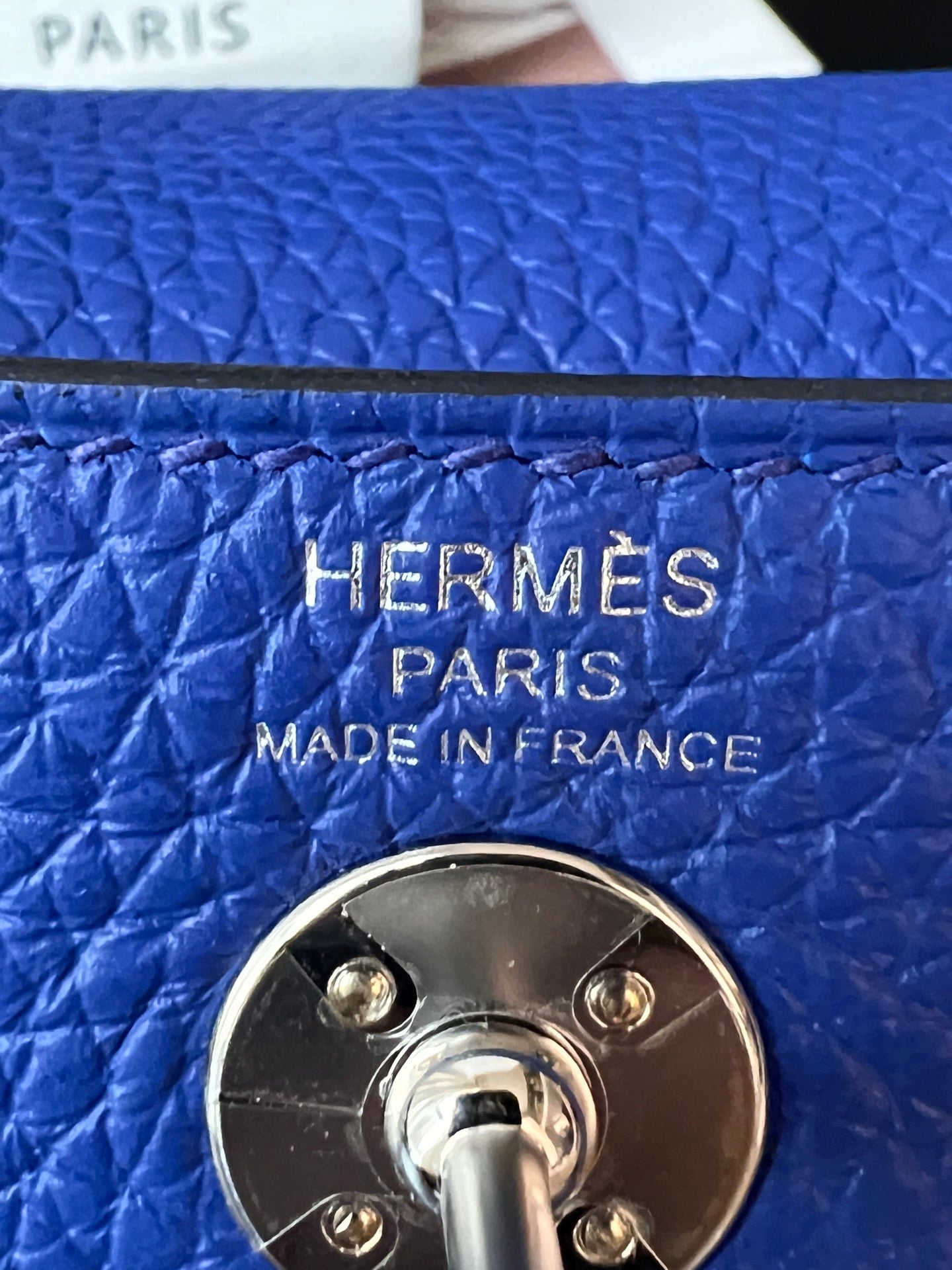 Pre-owned Hermes Lindy mini Blue