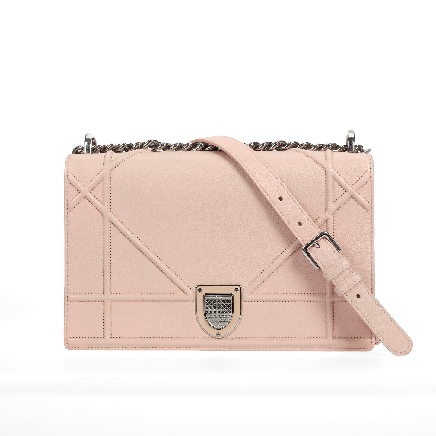 pre-owned dior pink calfskob crossbody bag 10666748