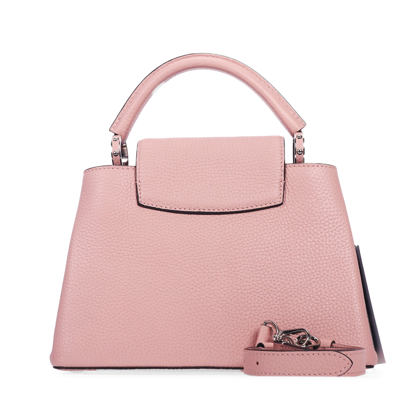 Pre-Owned Louis Vuitton Capucines MM Pink Grained Calfskin Shoulder Bag 12045525