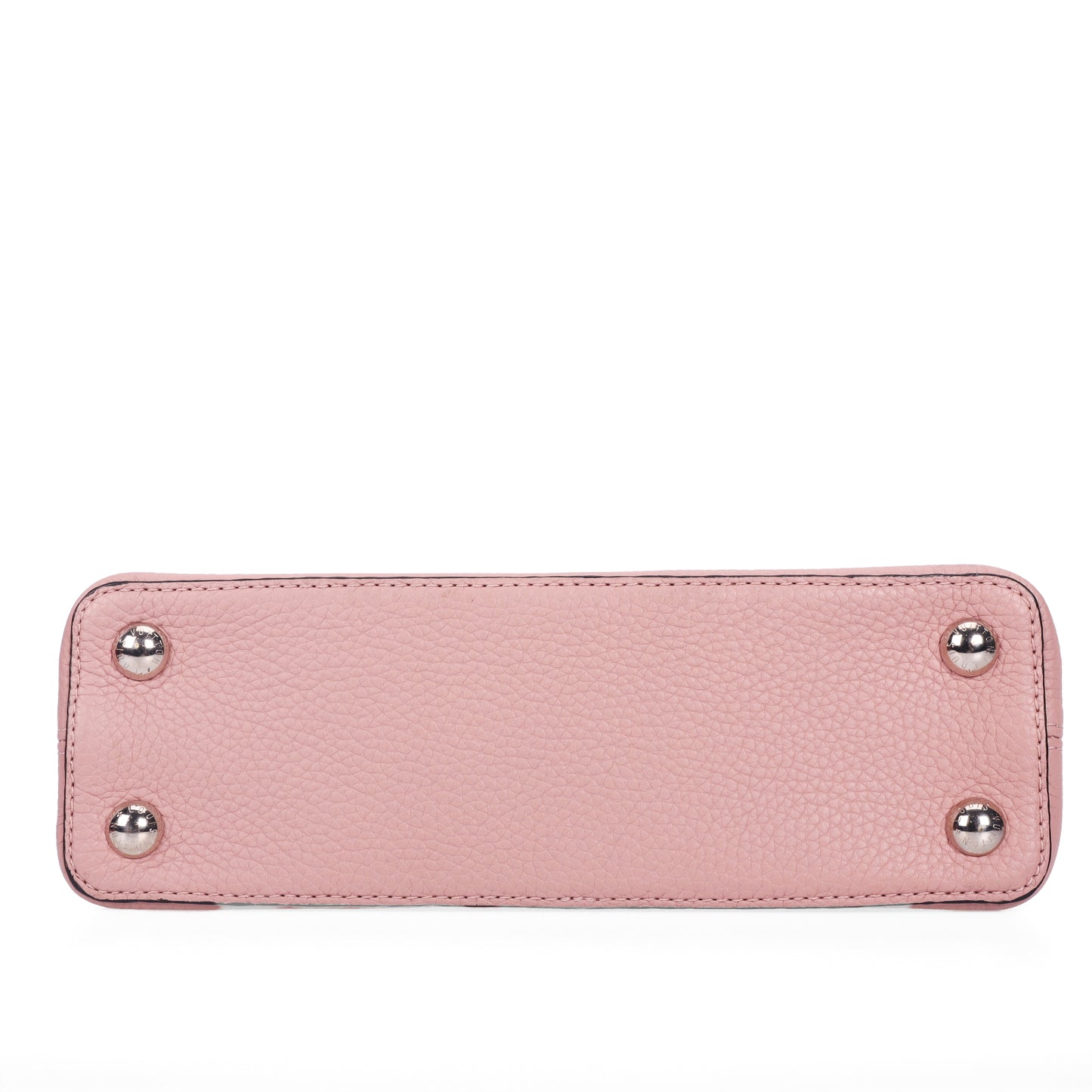 Pre-Owned Louis Vuitton Capucines MM Pink Grained Calfskin Shoulder Bag 12045525