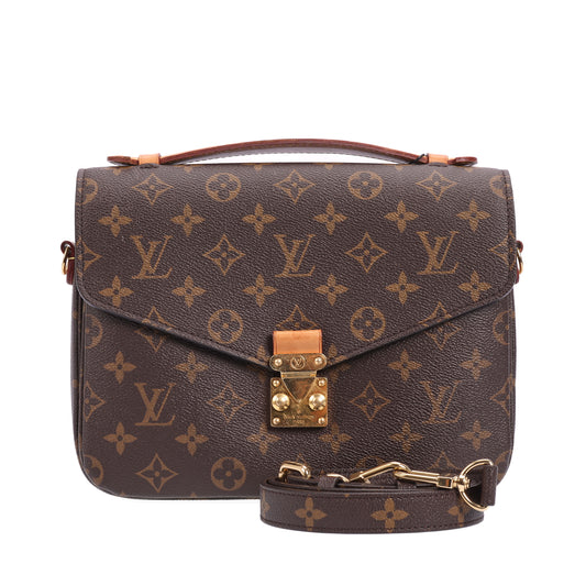 Pre-Opre-owned Louis Vuitton Pochette Métis Brown Monogram Coated Canvas Shoulder Bag 14097394
