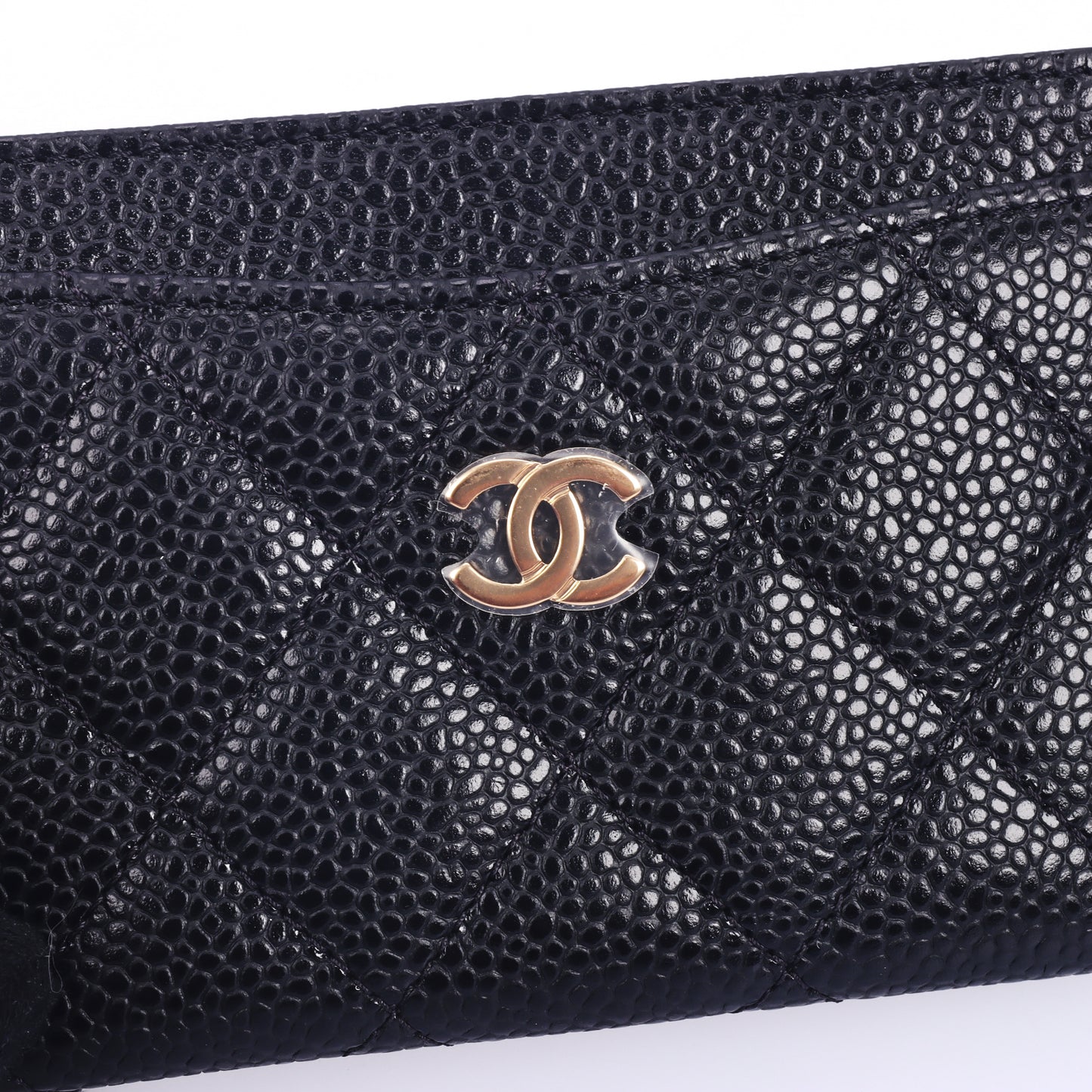 Pre-Owned Chanel Classic Quilted Black Calfskin Card Holder 15130302 L