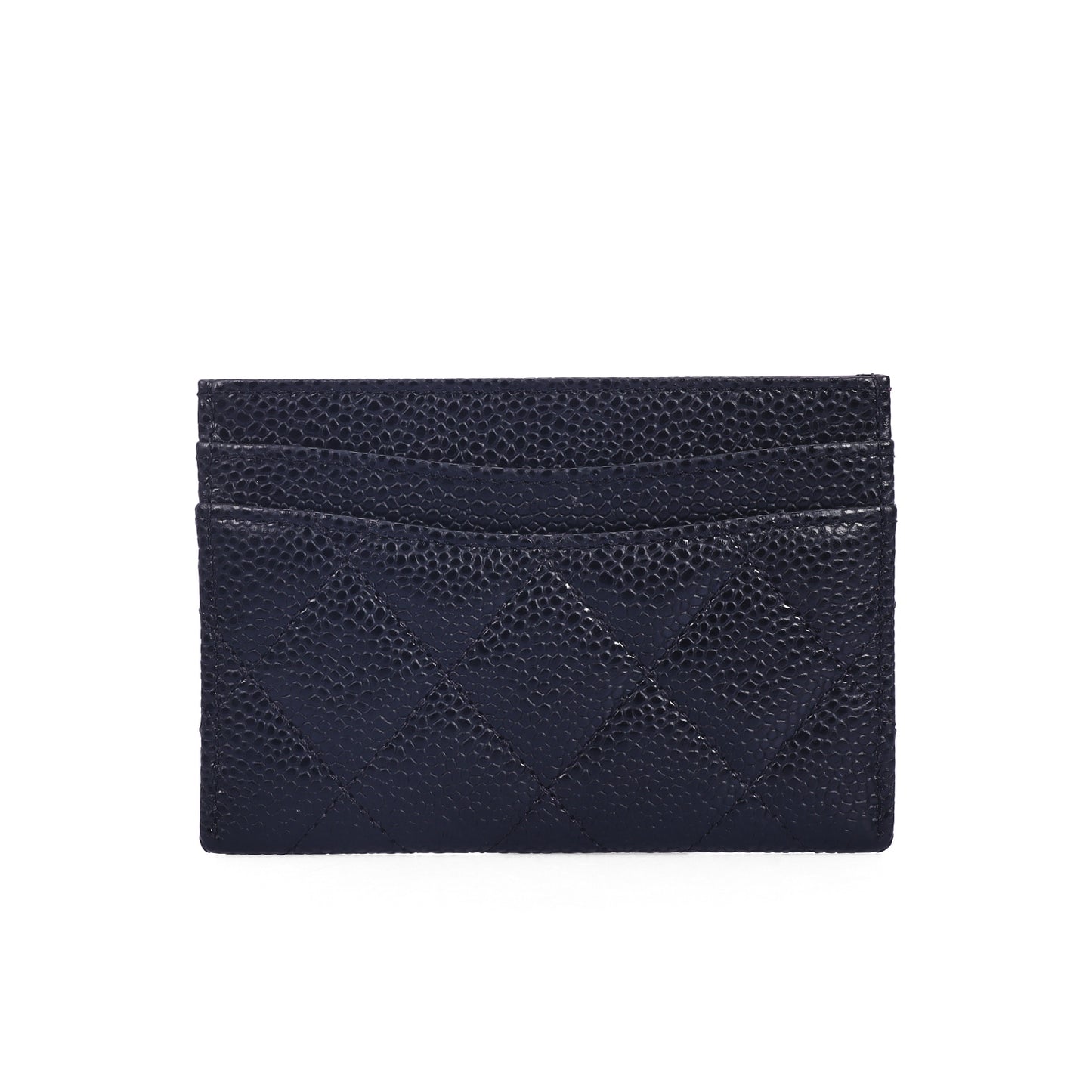 Pre-Owned Chanel Classic Quilted Black Calfskin Card Holder 15130302 L