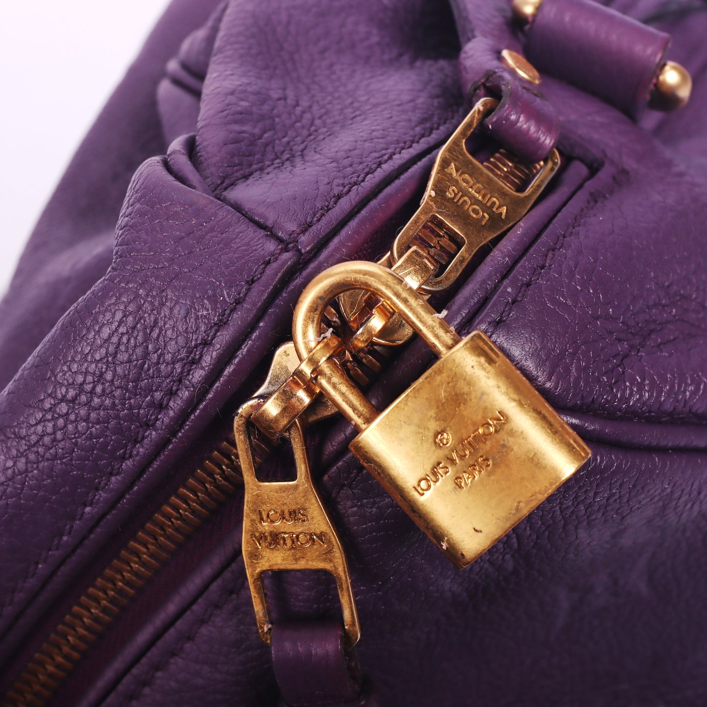 Pre-Owned Louis Vuitton Speedy 30 Purple Monogram Calfskin Leather Shoulder Bag 15293787