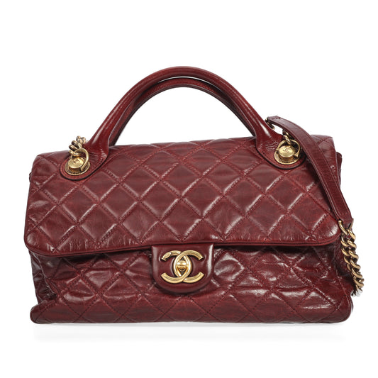Pre-Owned Chanel Burgundy Leather Shoulder Bag 15320623