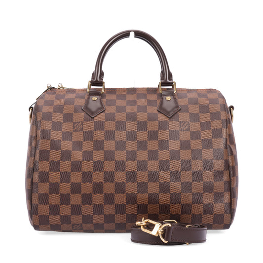 Pre-Owned Louis Vuitton Speedy 30 Brown Damier Ebene Coated Canvas Shoulder Bag 15731122