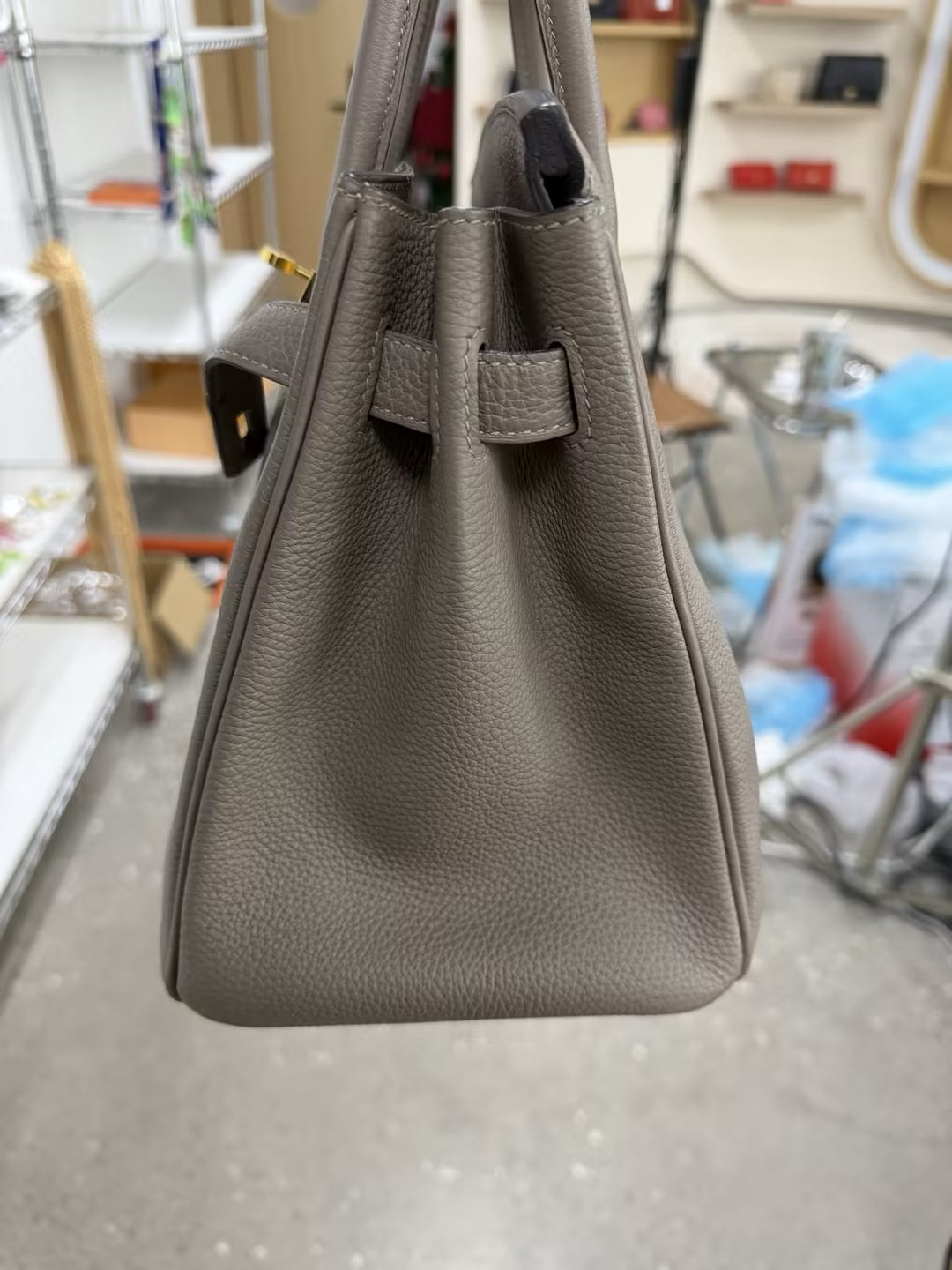 Pre-owned Hermes Birkin 30 Etaupe color togo