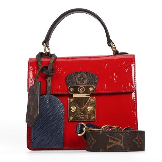 Pre-Owned Louis Vuitton Spring Street Red Patent Leather Crossbody Bag 16123532