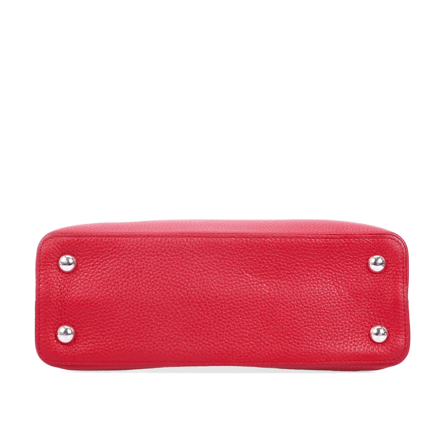 Pre-Owned Louis Vuitton Capucines Red Calfskin Shoulder Bag 16146361