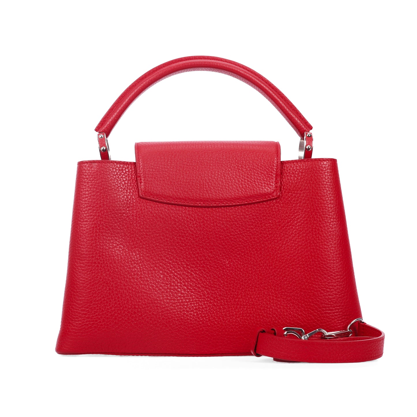 Pre-Owned Louis Vuitton Capucines Red Calfskin Shoulder Bag 16146361