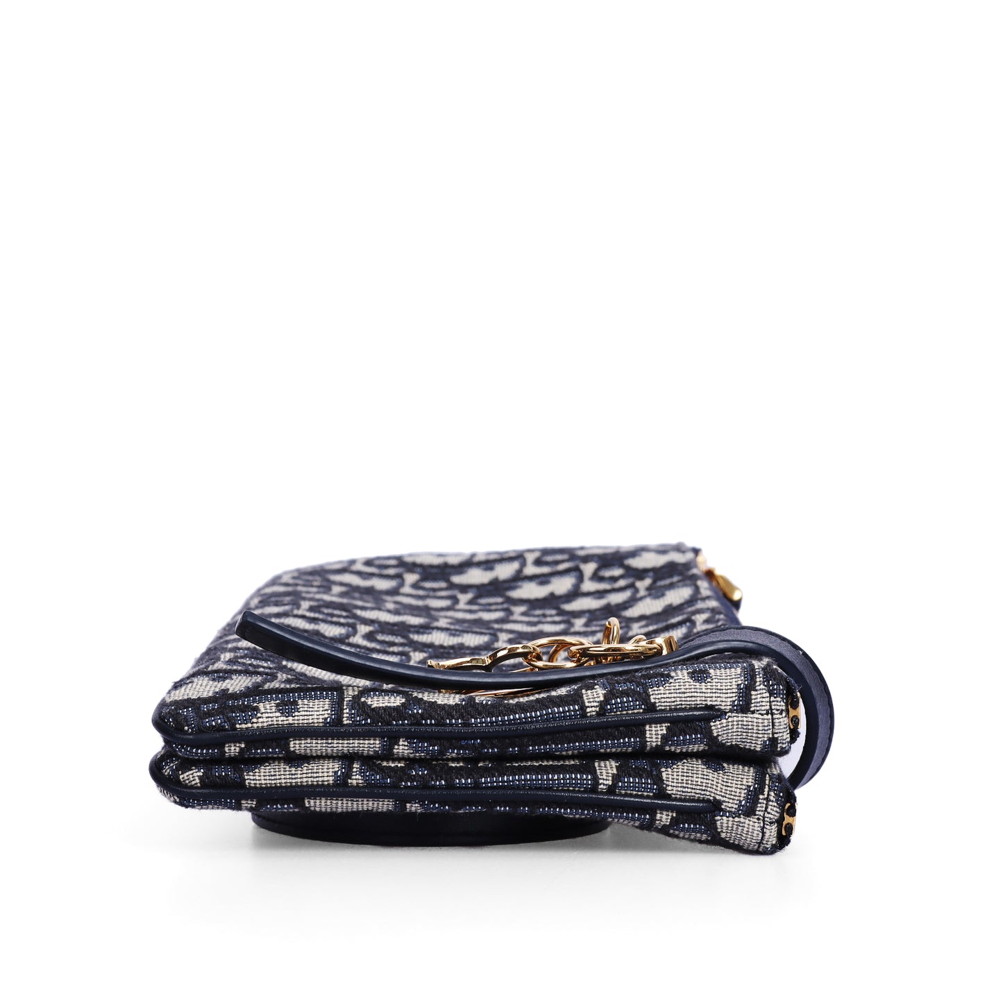 Pre-Owned Dior Oblique Dark Blue Jacquard Canvas Shoulder Bag 16199061