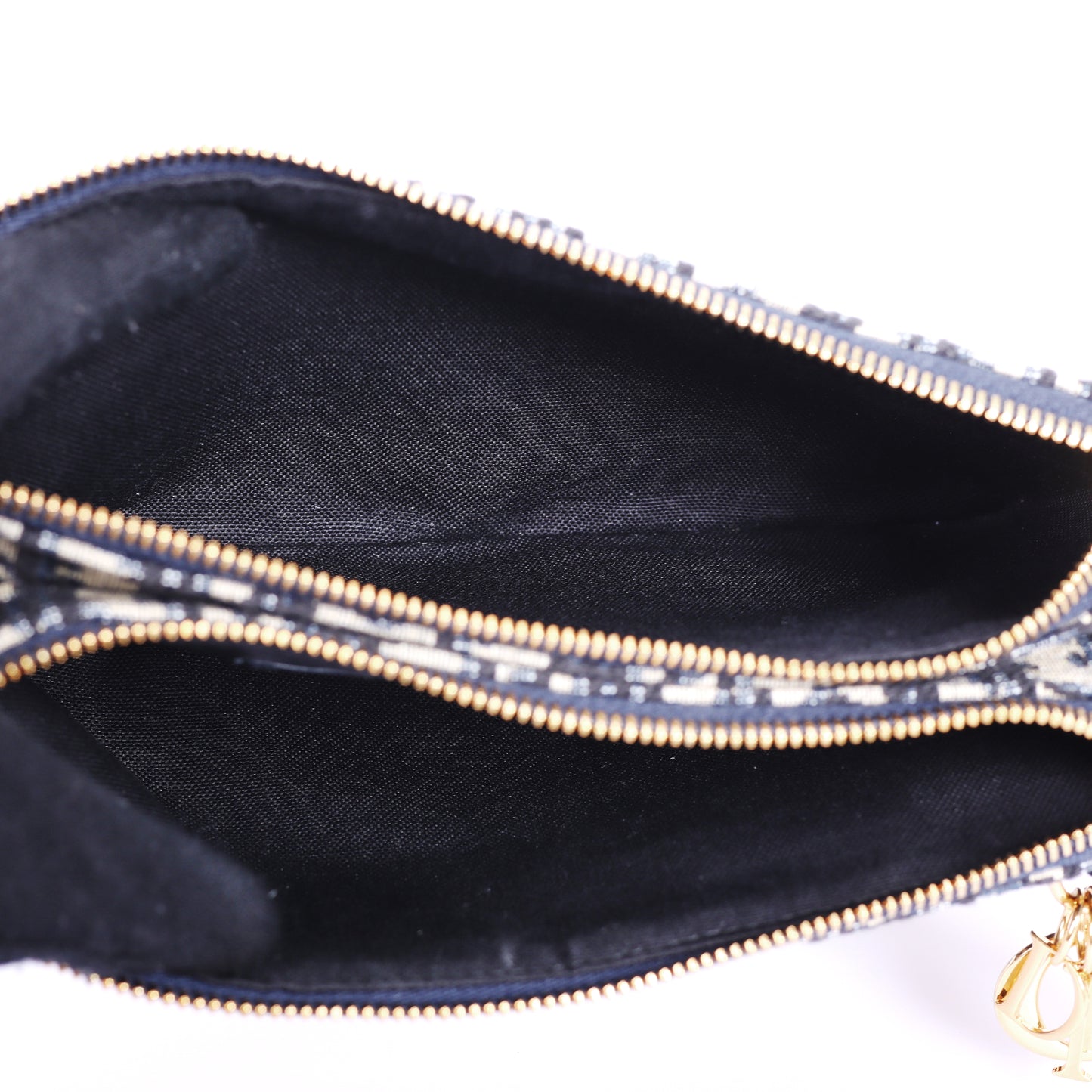 Pre-Owned Dior Oblique Dark Blue Jacquard Canvas Shoulder Bag 16199061