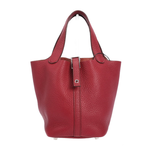 Pre-Owned Hermès Picotin Lock Rouge Togo Leather Top Handle Bag 16480633 #2