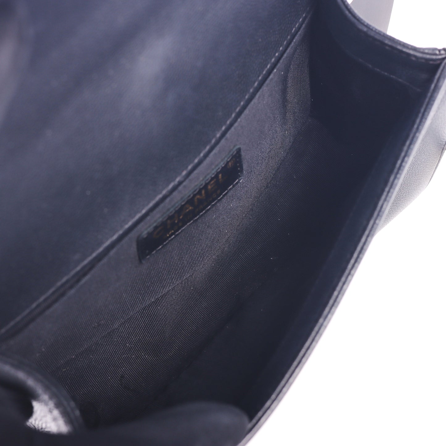 Pre-Owned Chanel Le Boy Small Size Black Quilted Caviar Calfskin Leather Shoulder Bag 17193551