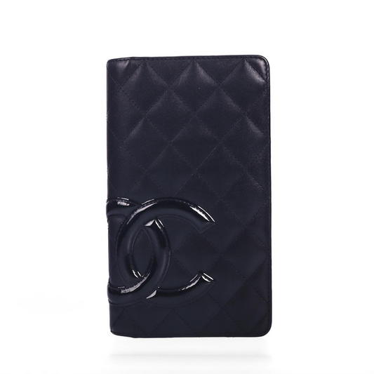 Pre-owned CHANEL Leather Wallet Cambon Black 45488225