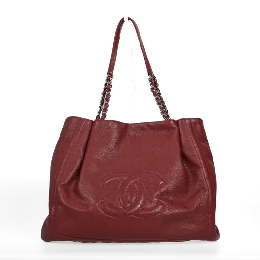Pre-Owned Chanel Burgundy Calfskin Shoulder Bag 17925130