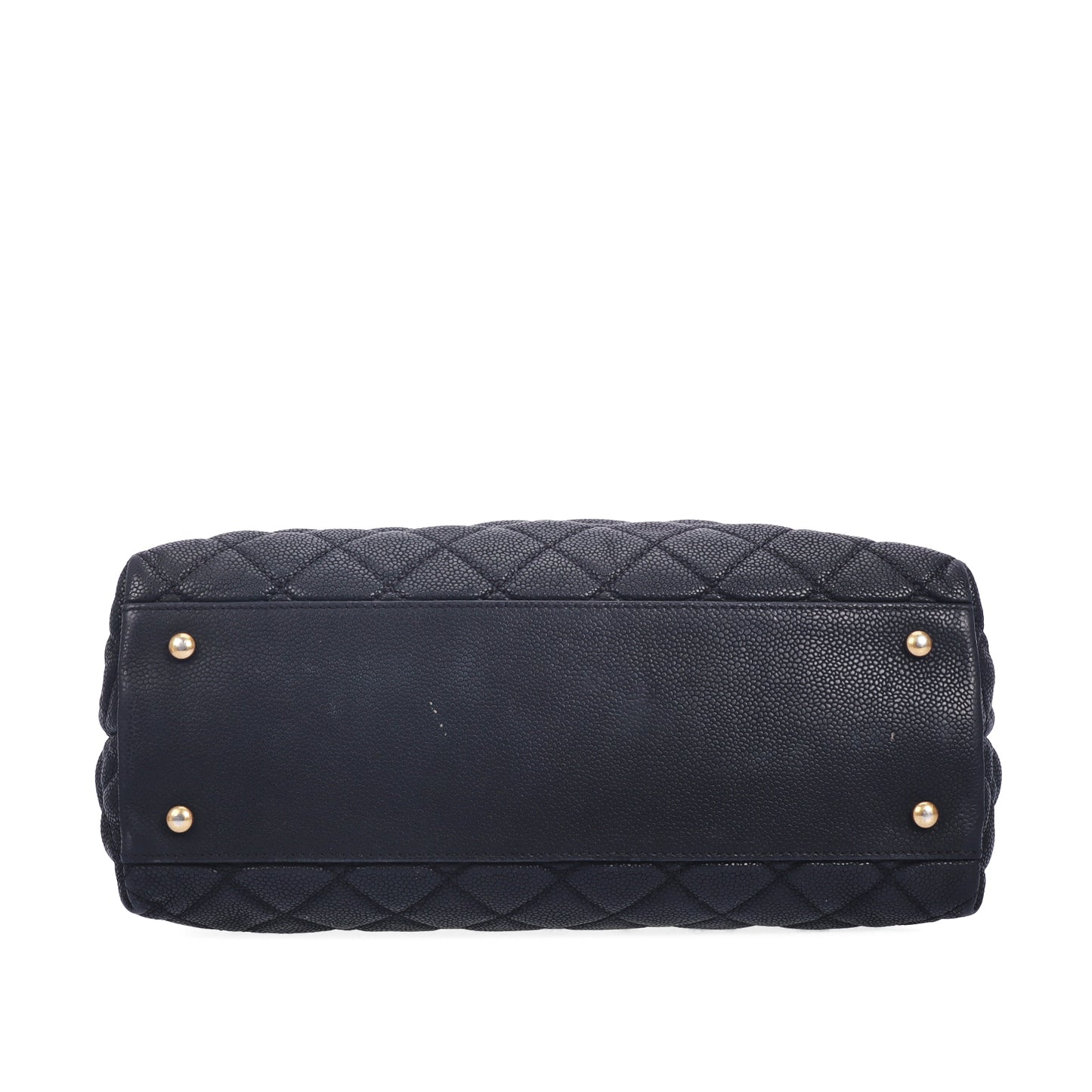 Pre-Owned Chanel Black Quilted Caviar Calfskin Leather Top Handle Bag 18344034 zg