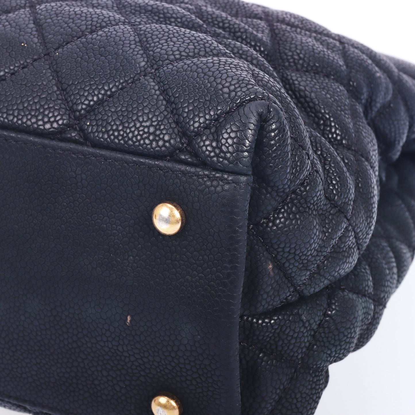 Pre-Owned Chanel Black Quilted Caviar Calfskin Leather Top Handle Bag 18344034 zg