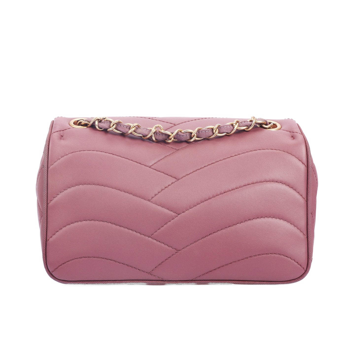 Pre-Owned Chanel Pagoda Flap Mauve Calfskin Shoulder Bag 18450128  yj