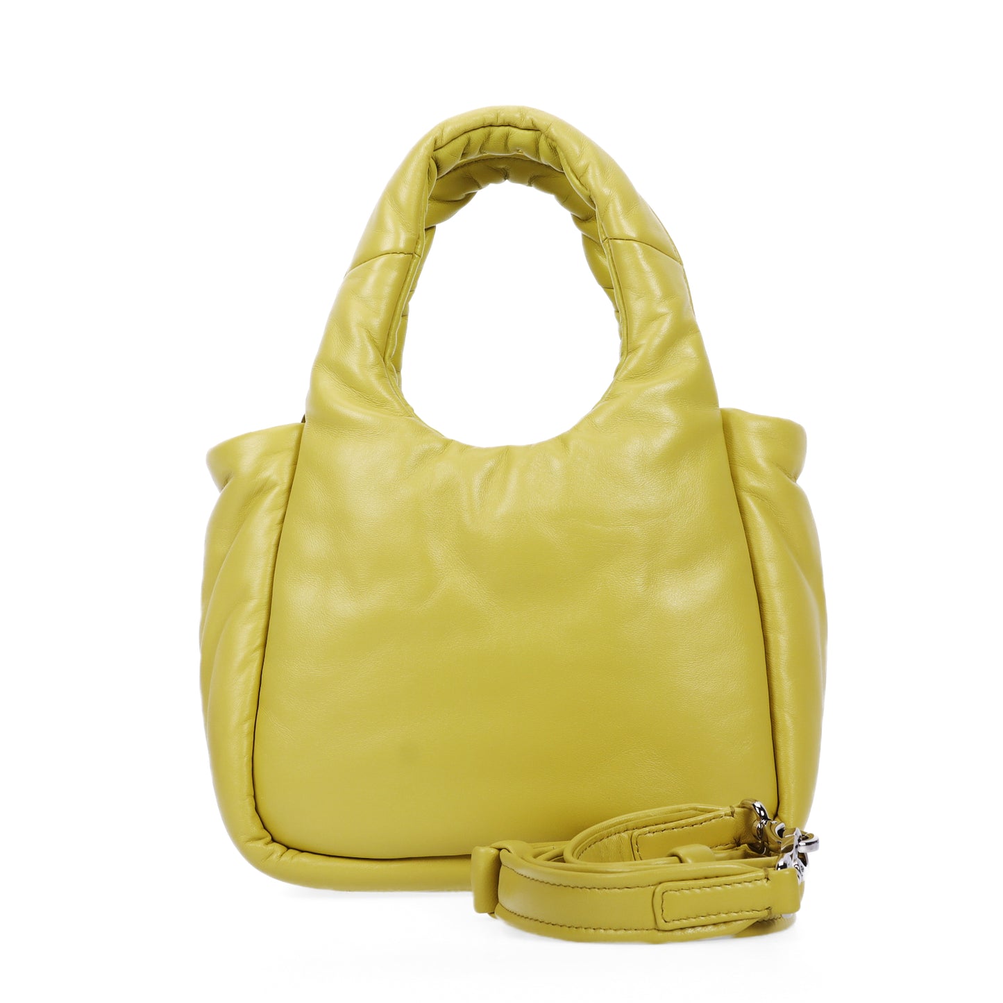 Pre-Owned Prada Soft Yellow Calfskin Shoulder Bag 18612684