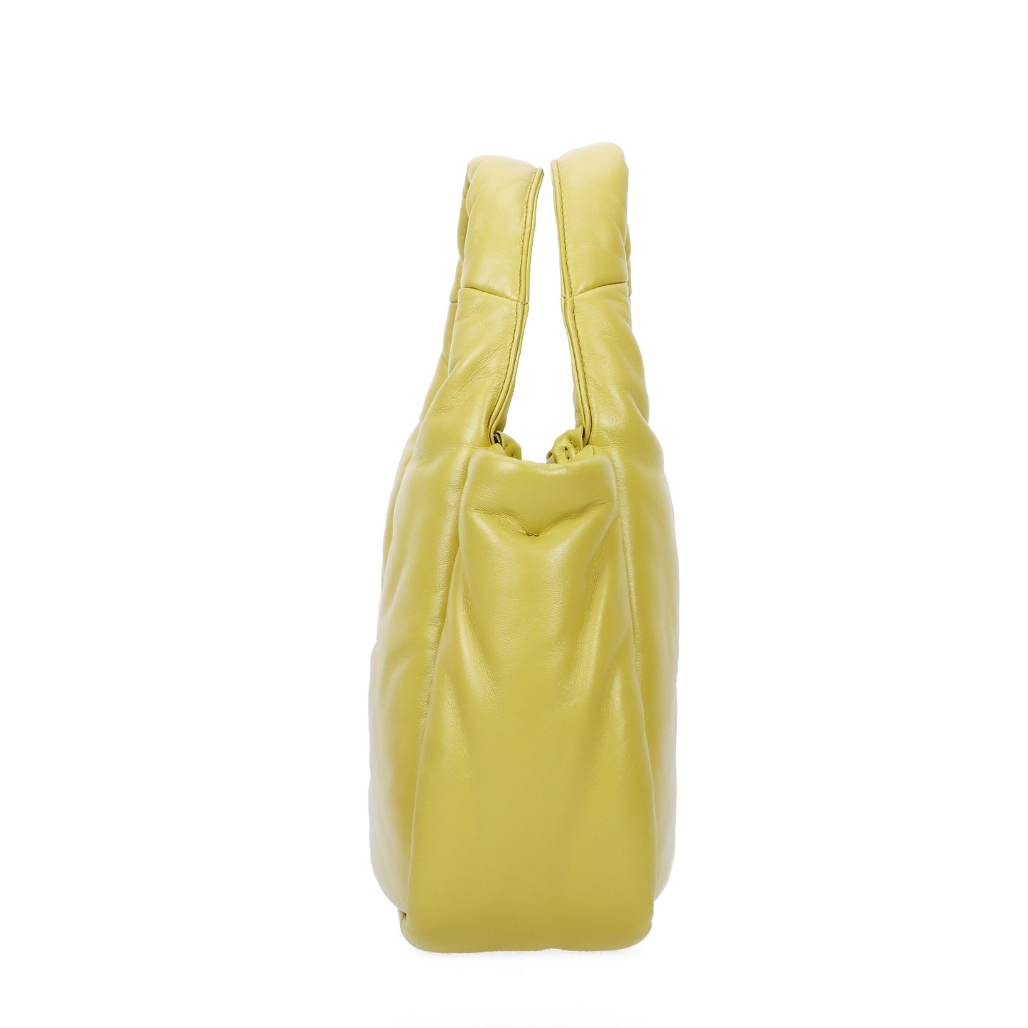 Pre-Owned Prada Soft Yellow Calfskin Shoulder Bag 18612684