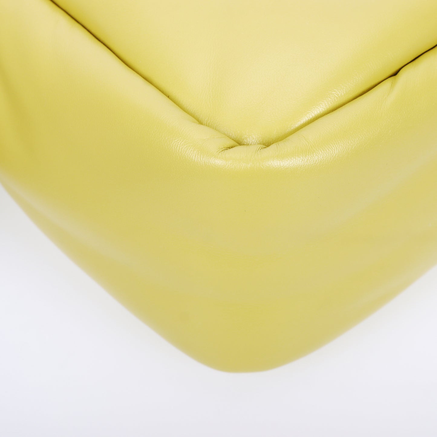 Pre-Owned Prada Soft Yellow Calfskin Shoulder Bag 18612684